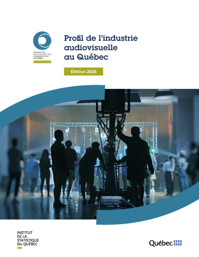 Études, veille et statistiques 1 Image couverture du Profil de l'industrie audiovisuelle au Québec